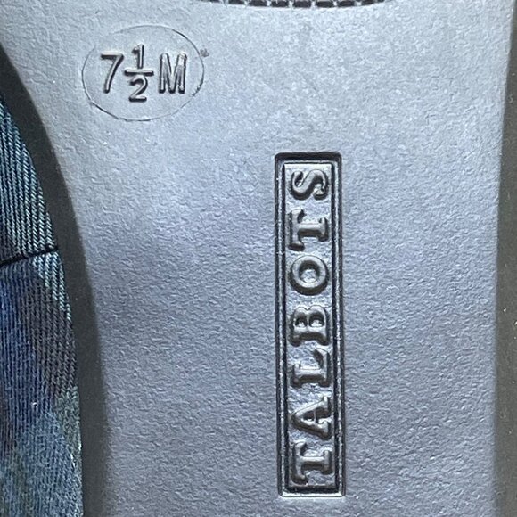 Talbots Women’s Blue & Green Plaid Tassel Detail Pointed Toe Flats Size 7.5M - Picture 9 of 9